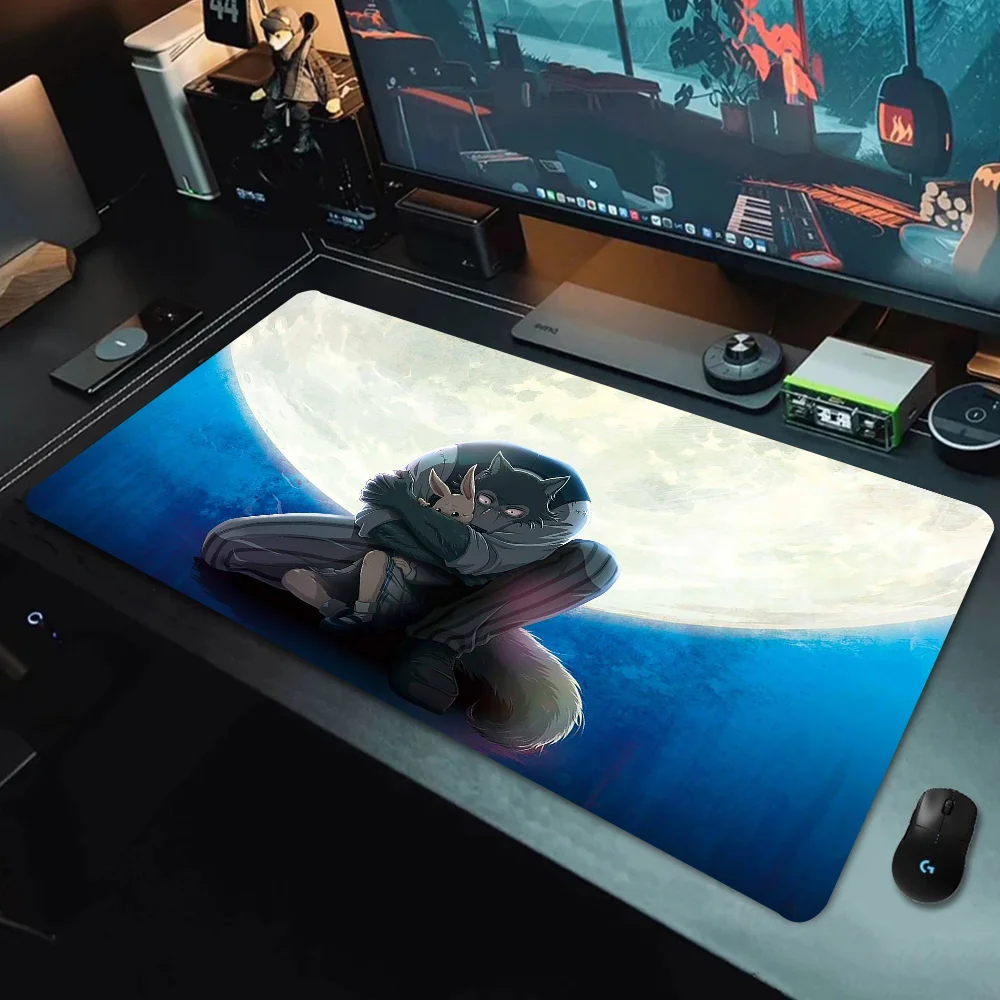 Tapis de souris Chat Lunaire, un félin sous la lune